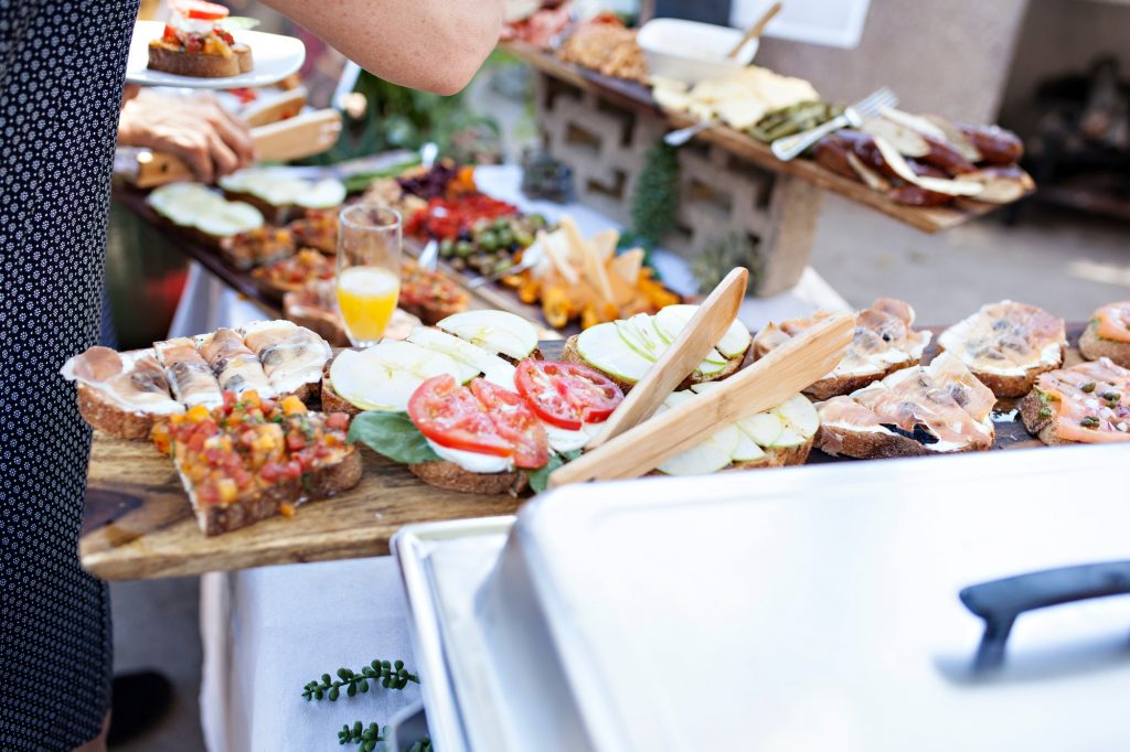 Catered food spread